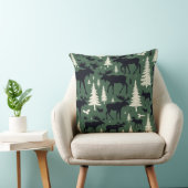Moose and Pine Trees クッション (椅子)