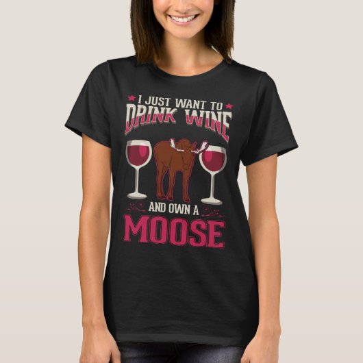 Moose And Wine Scandinavia Moose Antler Tシャツ (正面)