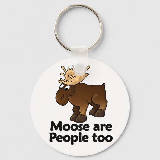 Moose are People(ムースも人々) キーホルダー (正面)