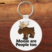 Moose are People(ムースも人々) キーホルダー (正面)