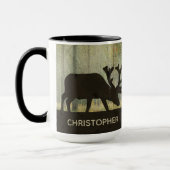 Moose Art Graphic Personalized マグカップ (左)