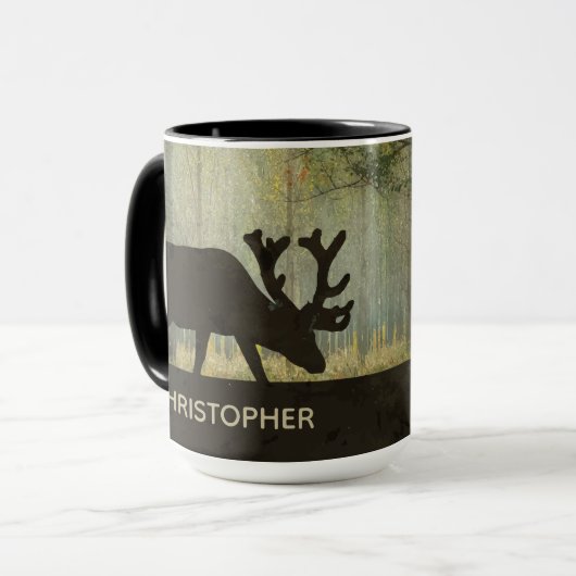Moose Art Graphic Personalized マグカップ (正面左)