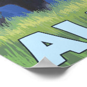 Moose at Night – アラスカ，ユーコン ポスター (角)