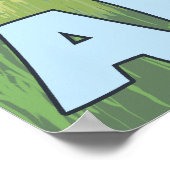 Moose at Night – ダウソン，アラスカ ポスター (角)