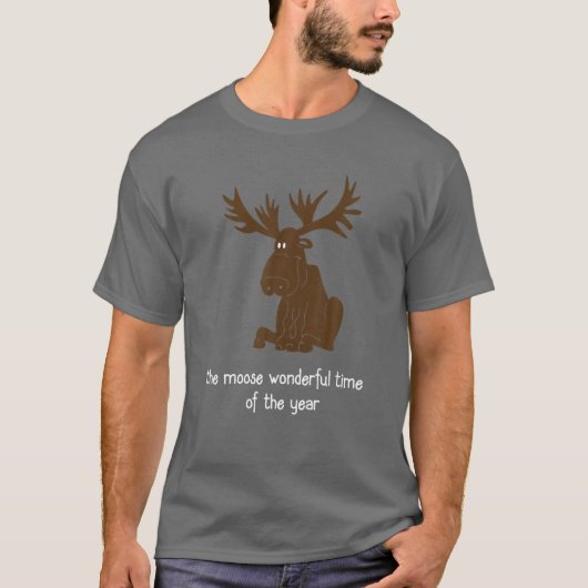 Moose Christmas The Moose Wonderful Time Of The Ye Tシャツ (正面)