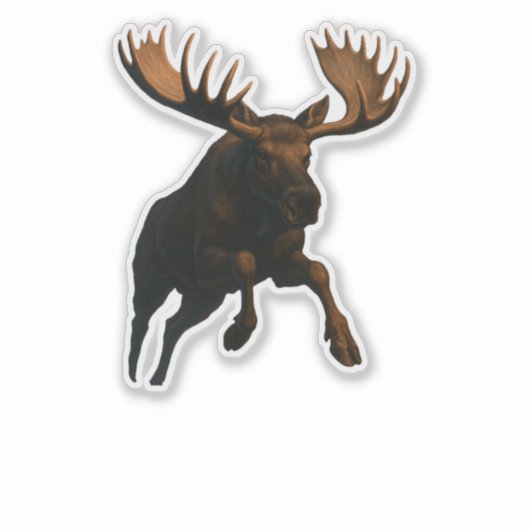 Moose Cut-out sticker シール (正面)