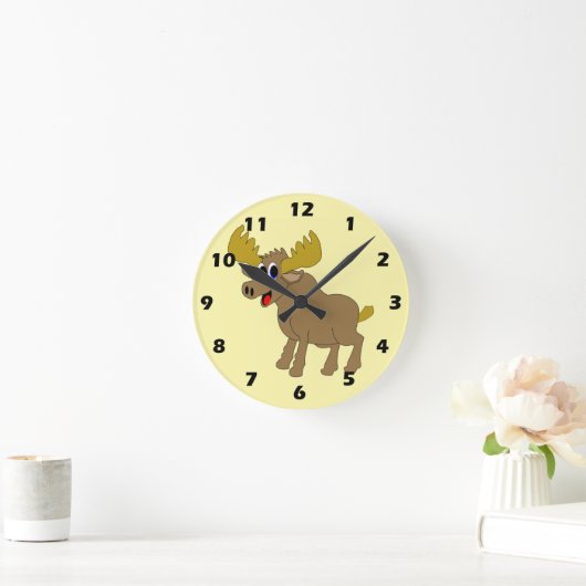 Moose Design ラウンド壁時計 (ホーム)