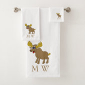 Moose Design Monogrammed バスタオルセット (インサイチュ)