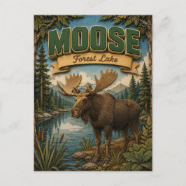 Moose Forest Lake POPCUT ポストカード