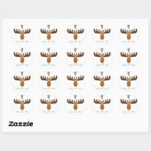 Moose Head_Mooseltoe_メリーキス ラウンドシール (シート)
