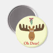 Moose Head_Mooseltoe_Oh!ホリデー親愛マグネット マグネット (正面/裏面)