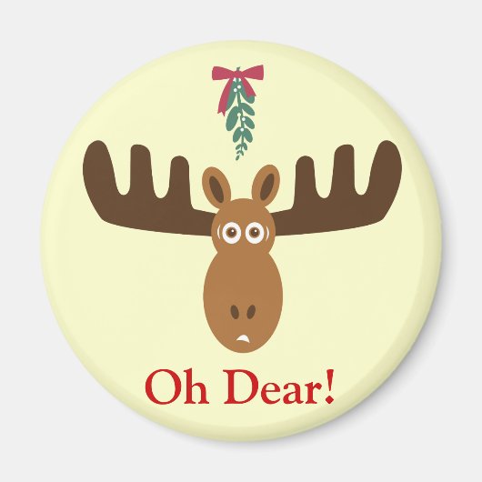 Moose Head_Mooseltoe_Oh!ホリデー親愛マグネット マグネット (正面)