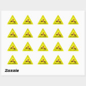 Moose Head_Road Sign_Watch for falling Moose! 三角形シール (シート)