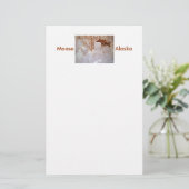 Moose in Alaska Stationery 便箋 (スタンド正面)