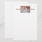 Moose in Alaska Stationery 便箋 (正面/裏面)