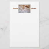 Moose in Alaska Stationery 便箋 (正面)
