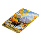 Moose in Denali National Park Alaska Vintage マグネット (左側)