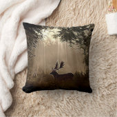 Moose in Shadows装飾用クッション クッション (ブランケット)