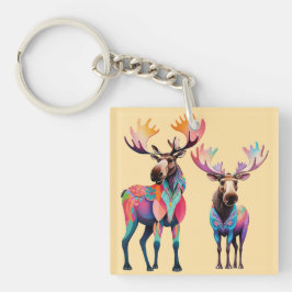 Moose is Waiting to Join a Herd キーホルダー