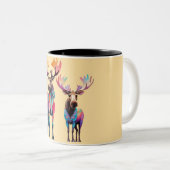 Moose is Waiting to Join a Herd ツートーンマグカップ (正面右)