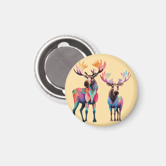 Moose is Waiting to Join a Herd マグネット (正面/裏面)