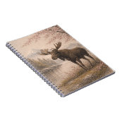 Moose Japanese Landscape Notebook, Wildlife Fusion ノートブック (右側)