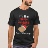 Moose Lover Moose Hunter Holiday Gift Funny Christ Tシャツ (正面)