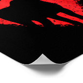 Moose Lover Valentines Day Cute Red Heart Wild Ani ポスター (角)