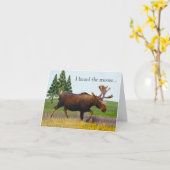 Moose Nature Scenery Funny Birthday Card カード (黄色い花)