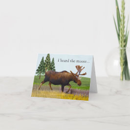 Moose Nature Scenery Funny Birthday Card カード