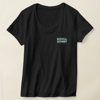 Moose on a Highway Women's Shirt (Black) Tシャツ