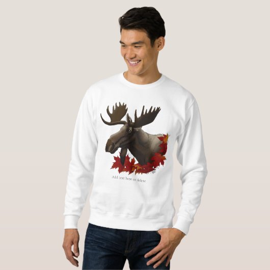 Moose Red Maple Leaves スウェットシャツ (正面フル)