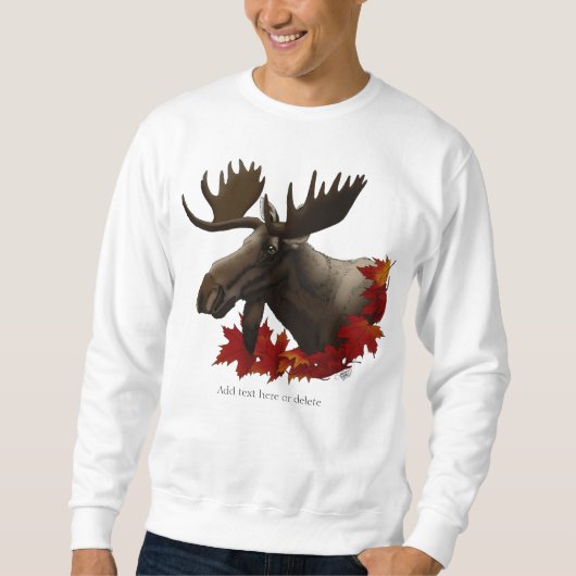 Moose Red Maple Leaves スウェットシャツ (正面)