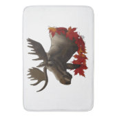 Moose Red Maple Leaves バスマット (正面縦)