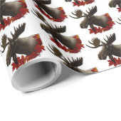 Moose Red Maple Leaves ラッピングペーパー (ロールコーナー)