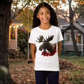 Moose Red Maple Leaves Tシャツ