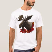 Moose Red Maple Leaves Tシャツ (正面)