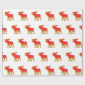 Moose Shadow Colors -背景色の選択 ラッピングペーパー (フラット)