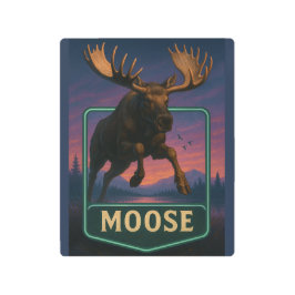 Moose Sign メタルプリント