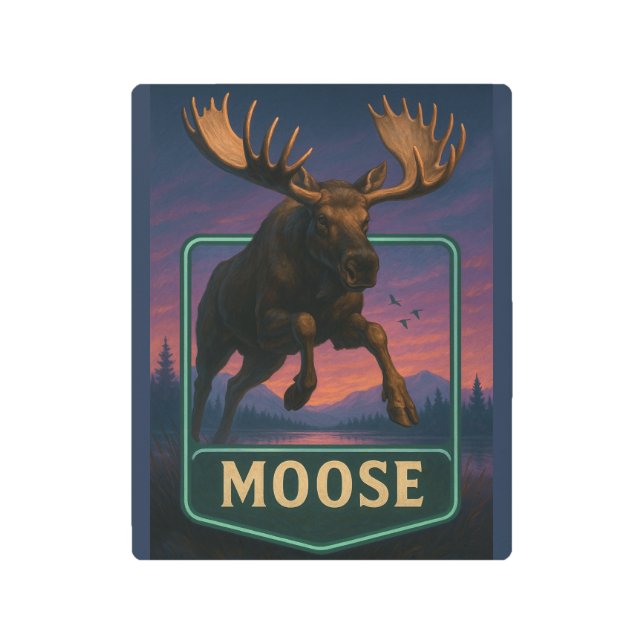Moose Sign メタルプリント (正面)