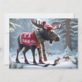 Moose-tastic Christmas Personalized Greeting Card シーズンカード (正面)