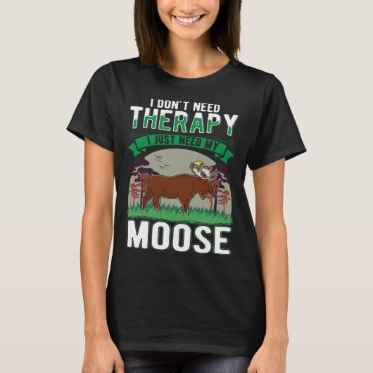 Moose Therapy Moose Antler Scandinavia Moose Tシャツ (正面)