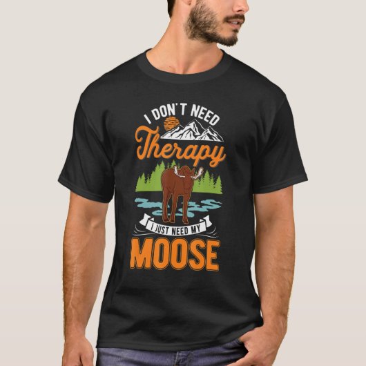 Moose Therapy Moose Antler Scandinavia Moose Tシャツ (正面)