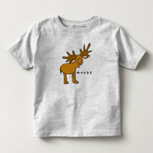 Moose Toddler T-ShirtまたはTop (ベース付き) トドラーTシャツ