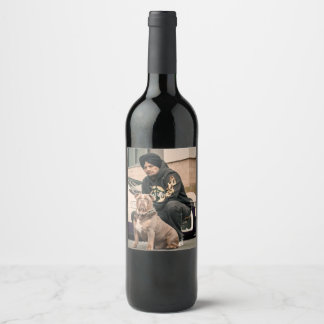 Moose Wala写真を使用した食品・飲料ラベルセット。 ワインラベル