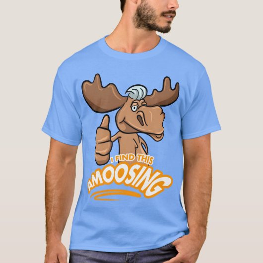 Moose Word Pun for Animal Lovers retro Tシャツ (正面)