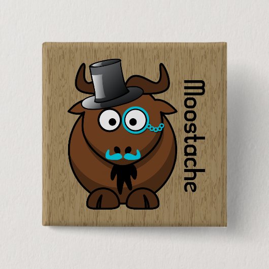 Moostache 缶バッジ (正面)