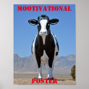MOOtivationalポスタおもしろいー牛のやる気を起こさせるユーモア ポスター