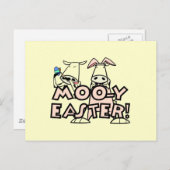 MooyイースターのTシャツおよびギフト シーズンポストカード (正面/裏面)