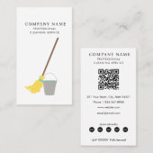 Mop Bucket Professional Cleaning Services 名刺 (正面/裏面)
